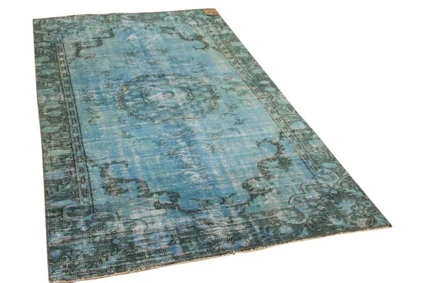 vintage vloerkleed blauw 7263 265cm x 150cm