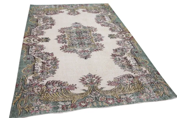 Vintage vloerkleed met groen 12872 287cm x 175cm