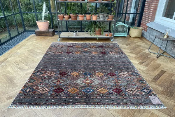 Handgemaakt vloerkleed uit Afghanistan 15991 236cm x 177cm