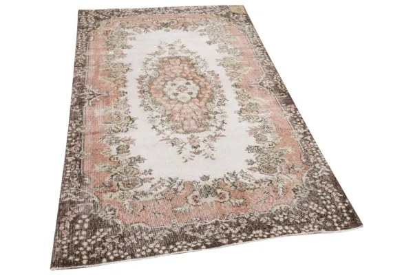 Vintage vloerkleed met roze 16017 220cm x 121cm