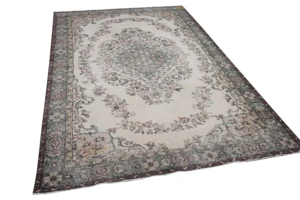 Vintage vloerkleed met groen 16234 300cm x 185cm