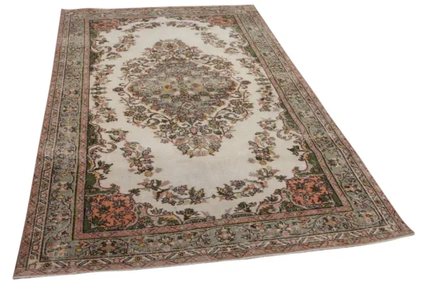 Vintage vloerkleed met groen 16916 270cm x 172cm