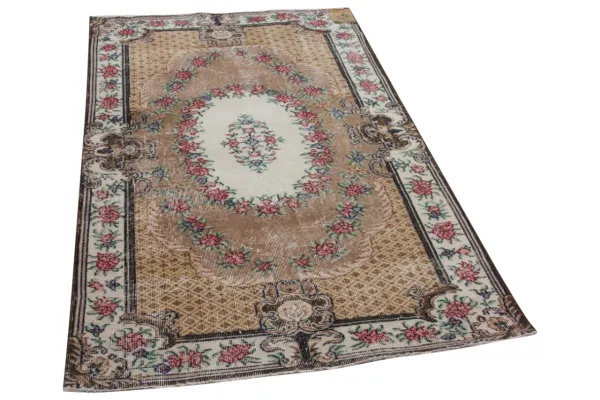 Vintage vloerkleed 17684 206cm x 119cm