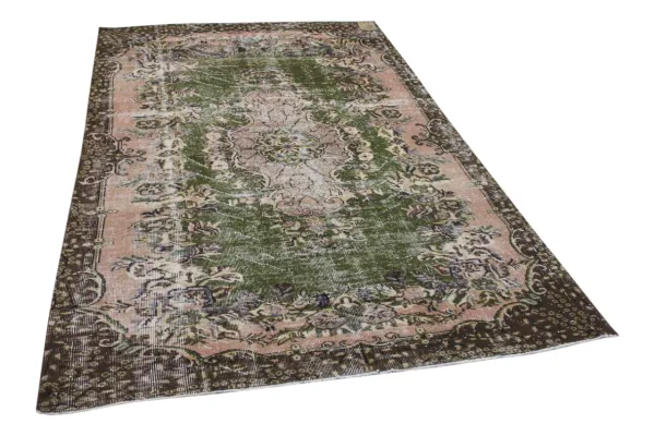 Vintage vloerkleed met groen 18226 276cm x 173cm