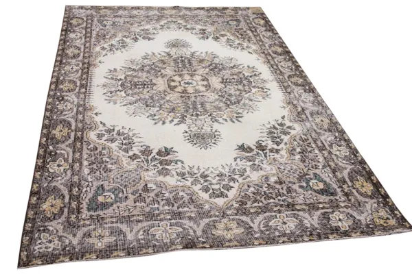 Vintage vloerkleed bruin 19348 280cm x 167cm