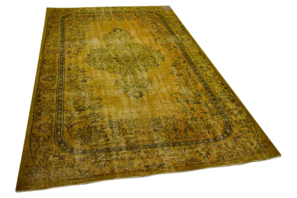 Vintage vloerkleed okergeel 24301 275cm x 165cm