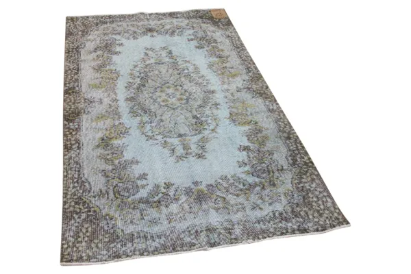 Vintage vloerkleed blauw 25633 210cm x 115cm