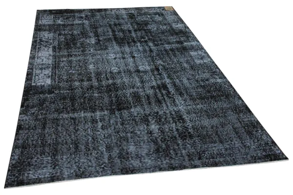 Vintage vloerkleed zwart 29658 267cm x 173cm