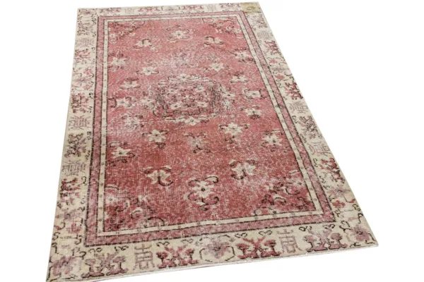 Vintage vloerkleed beige rood 34817 200cm x 112cm