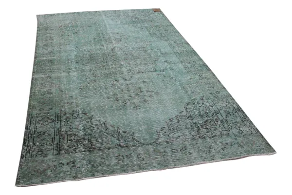 Vintage vloerkleed groen 35161 296cm x 174cm