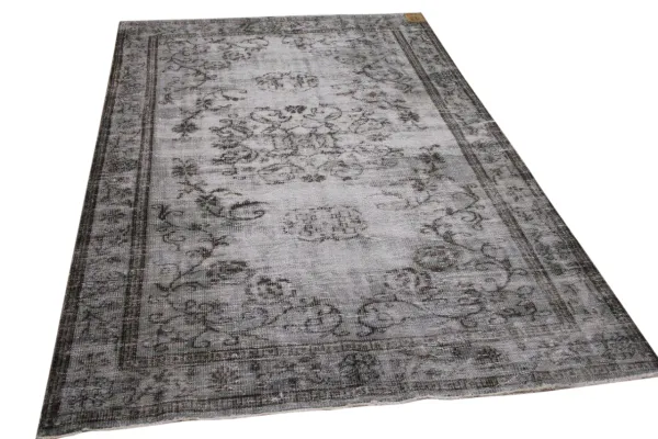 Vintage vloerkleed grijs 35183 273cm x 174cm