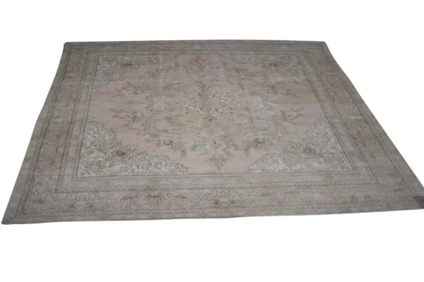 Vintage vloerkleed beige, blauw nr.54640 335cm x 285cm  