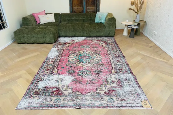 Vintage vloerkleed diverse kleuren 5883 312cm x 192cm