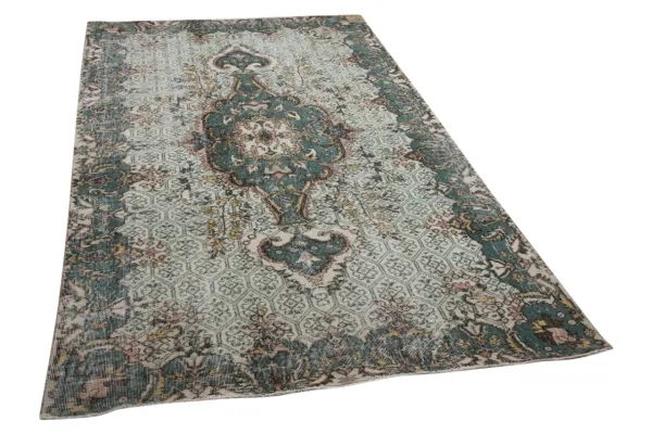 Vintage vloerkleed met groen 7786 284cm x 165cm