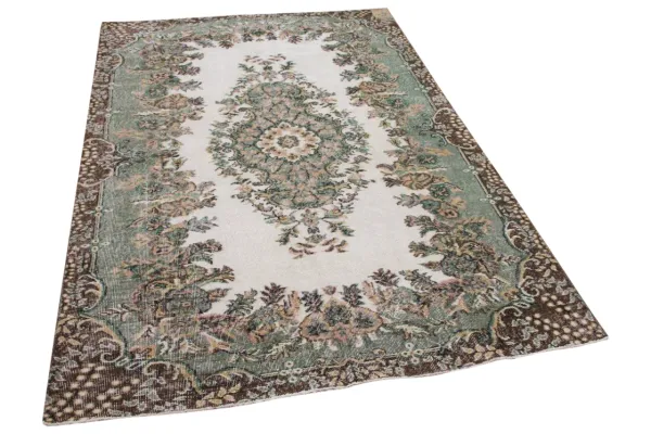 Vintage vloerkleed met groen 8236 250cm x 166cm