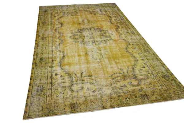 Vintage vloerkleed geel 9053 300cm x 176cm