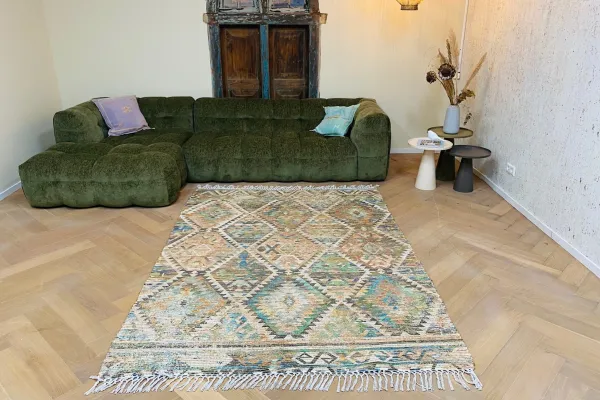 Handgefertigter Jute-Teppich Nr. 65789