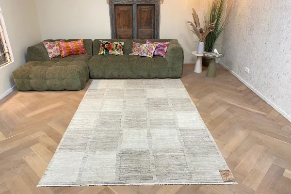 Handgeknoopt vloerkleed van wol 96417 285cm x 186cm