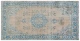 Vintage vloerkleed beige met blauw 27498 280cm x 140cm