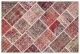 patchwork vloerkleed rood nr.35577 186cm x 122cm