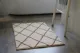 Sale Badmat beni ouarain patroon (80cm x 60cm) wit met bruin, incl. antislip (badmat heeft een vlek)