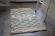 Badmat beni ouarain patroon (80cm x 60cm) groen met wit, incl. antislip 