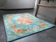 Rozenkelim badmat blauw 90cm x 70cm   