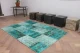 patchwork vloerkleed turquoise nr.20642 231cm x 161cm 