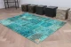 patchwork vloerkleed turquoise nr.20651 230cm x 161cm 