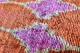 Ikat Velvet kussen roze oranje 60cm x 40cm incl binnen kussen