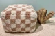 SALE Berber Poef 50cm x 50cm x 30cm nr: 1584 incl. vulling (scheur, zie foto's)