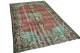 Vintage vloerkleed bruin met groen nr:18413 296cm x 173cm