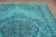 Vintage vloerkleed aqua blauw 1102 291cm x 188cm
