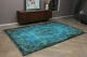 Vintage vloerkleed turquoise 25736 297cm x 189cm