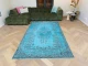 vintage vloerkleed blauw 275cm x 163cm
