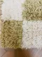 Sample sale berber vloerkleed groen 85cm x 60cm gemaakt van wol